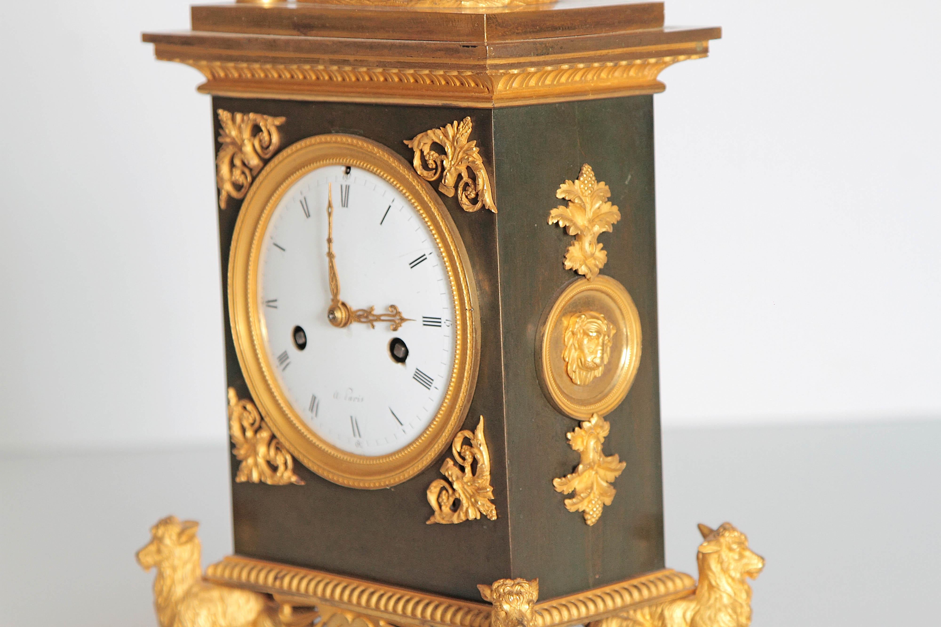 Early 19th Century French Clock with Putto In Good Condition In Dallas, TX