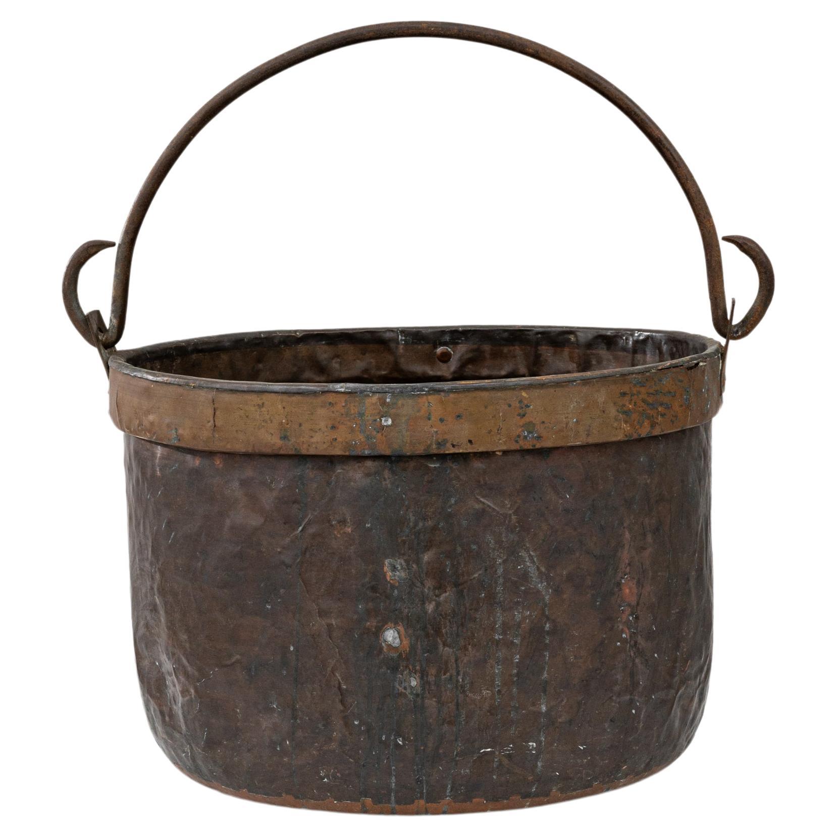 Early 19th Century French Copper Bucket For Sale