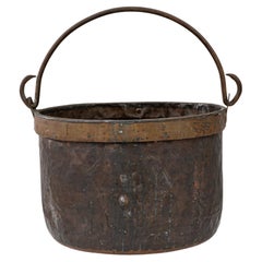 Cubo de cobre francés de principios del siglo XIX