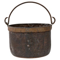 Antique Early 19th Century French Copper Bucket