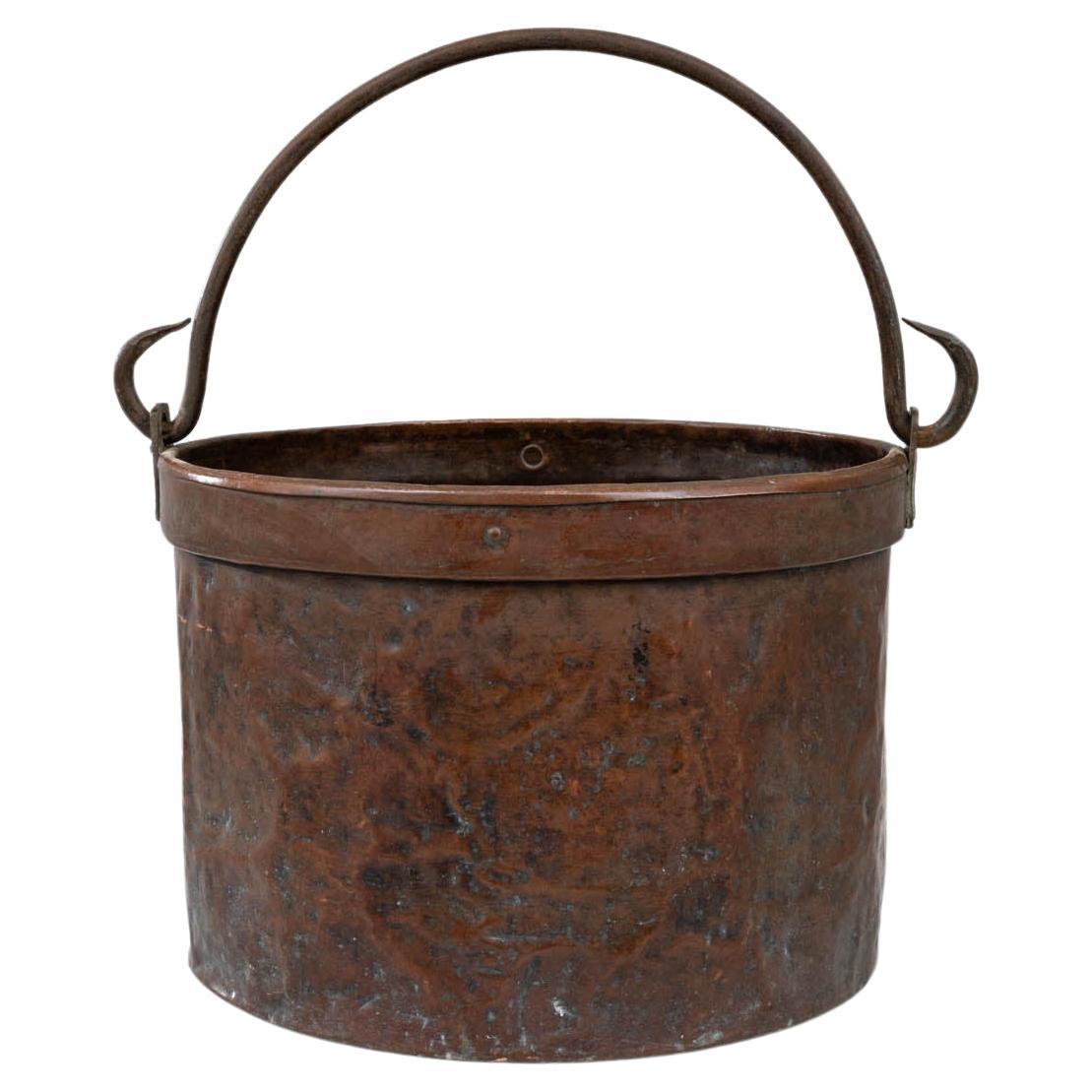 Early 19th Century French Copper Bucket For Sale