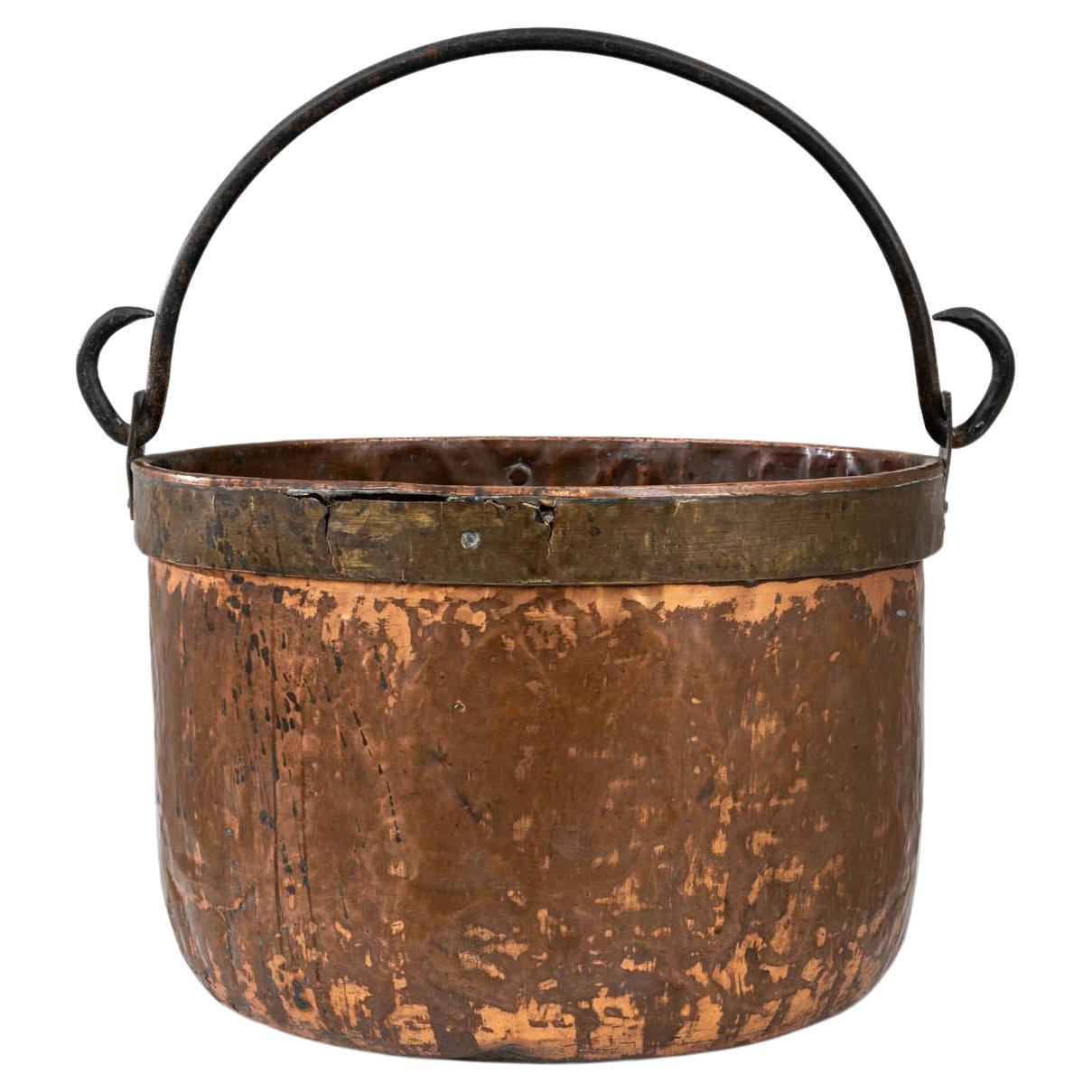 Early 19th Century French Copper Bucket For Sale at 1stDibs