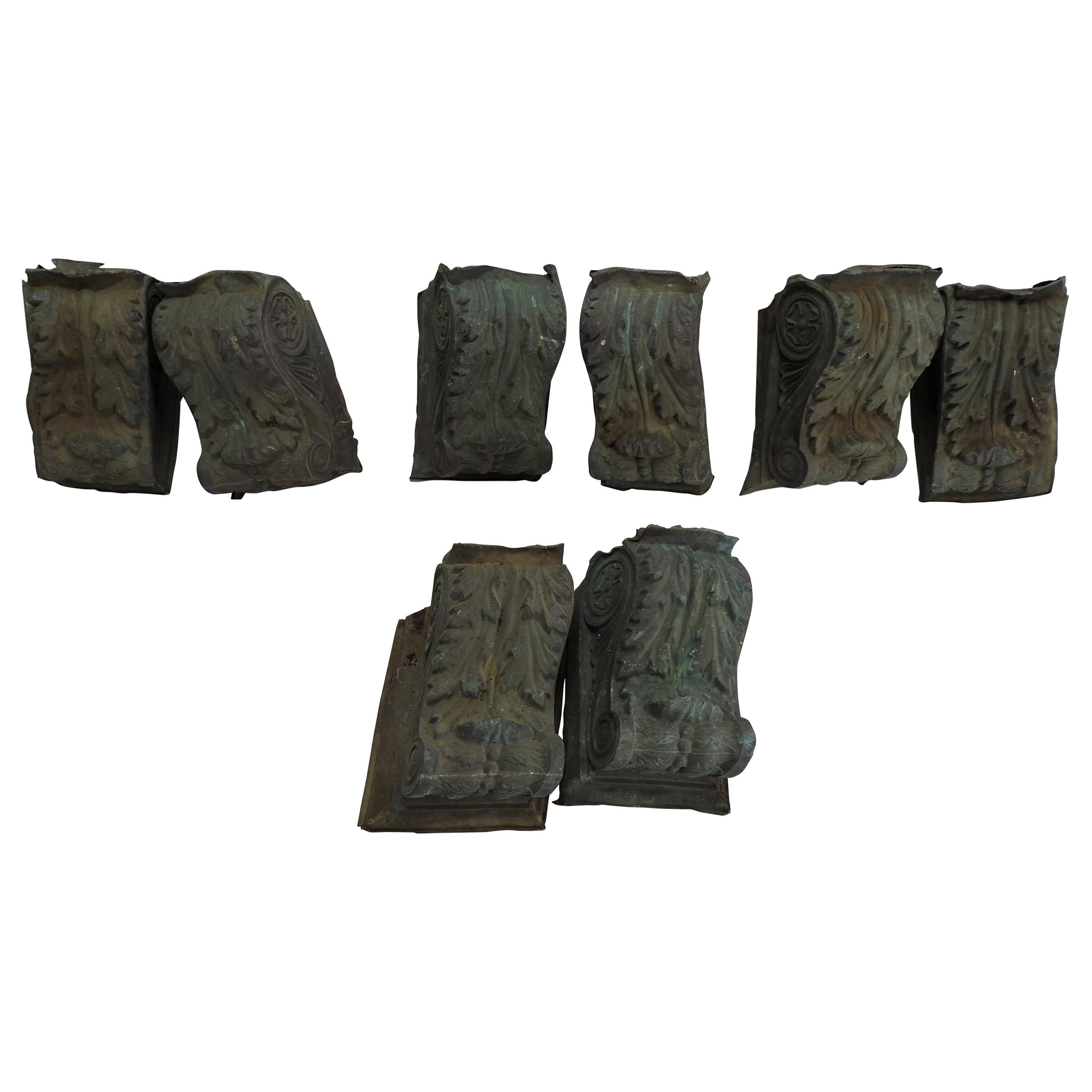 Early 19th Century French Copper Corbels For Sale