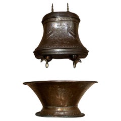 Early 19th Century French Copper Repoussé Wall Fountain Lavabo