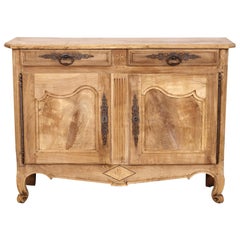 Early 19th Century French Country Louis XV Style Bleached Cherry Buffet