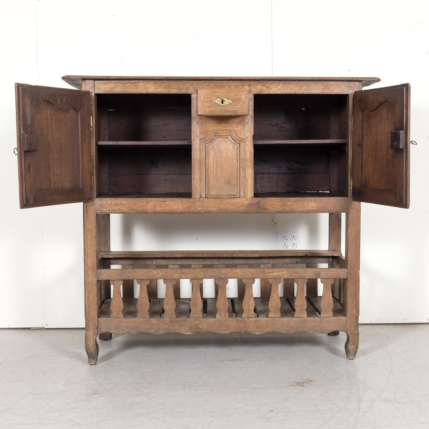 Early 19th Century French Country Louis XV Style Oak Garde Manger or Food Pantry 3