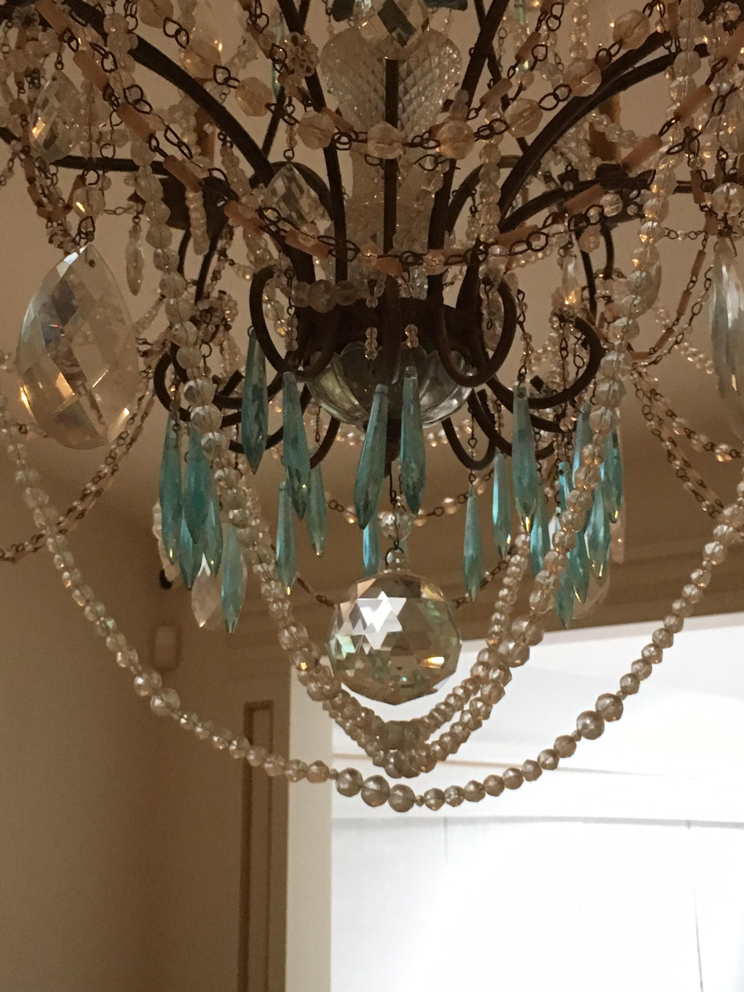 Early 19th Century French Crystal Chandelier For Sale 8