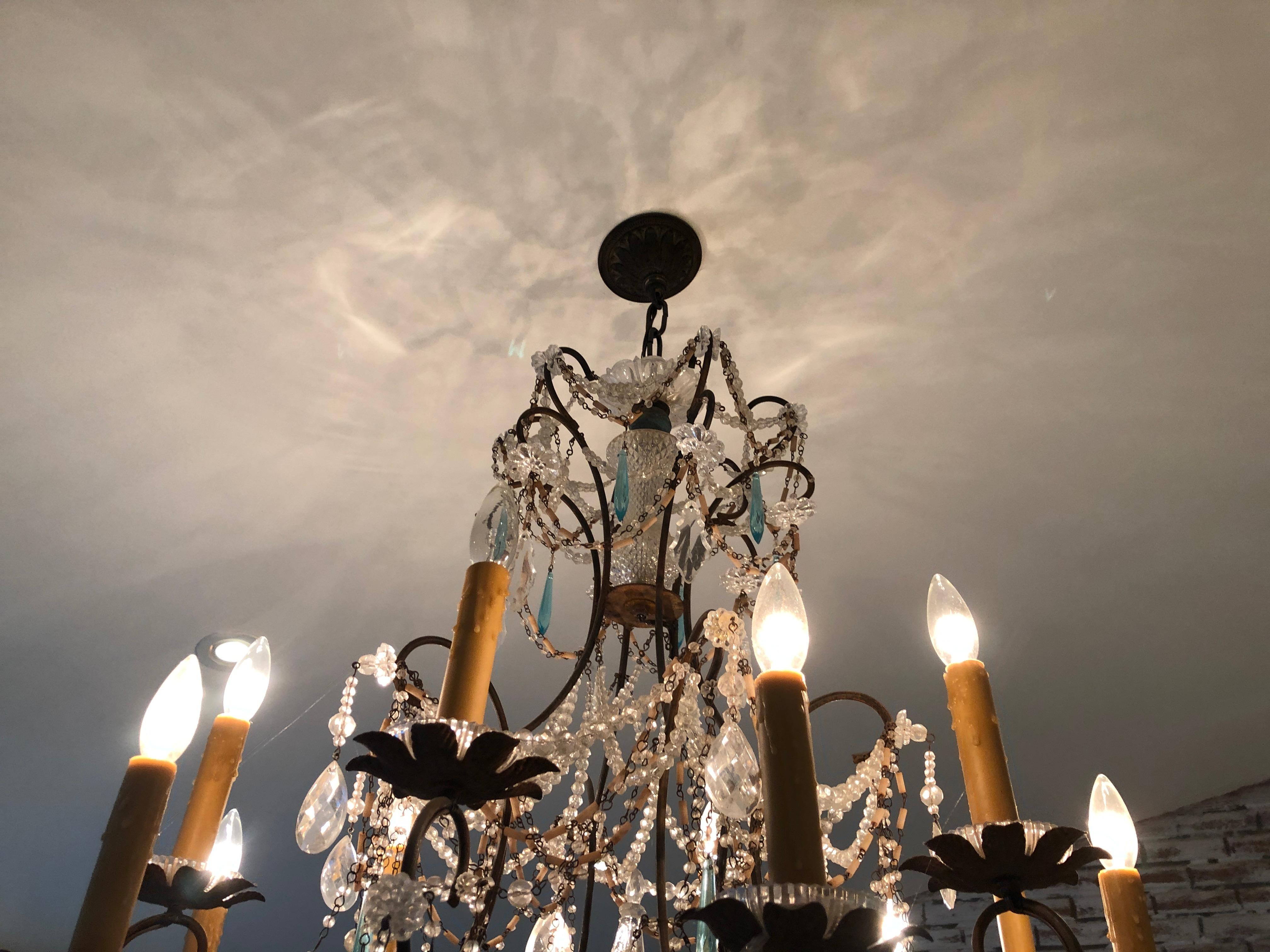 Early 19th Century French Crystal Chandelier For Sale 14