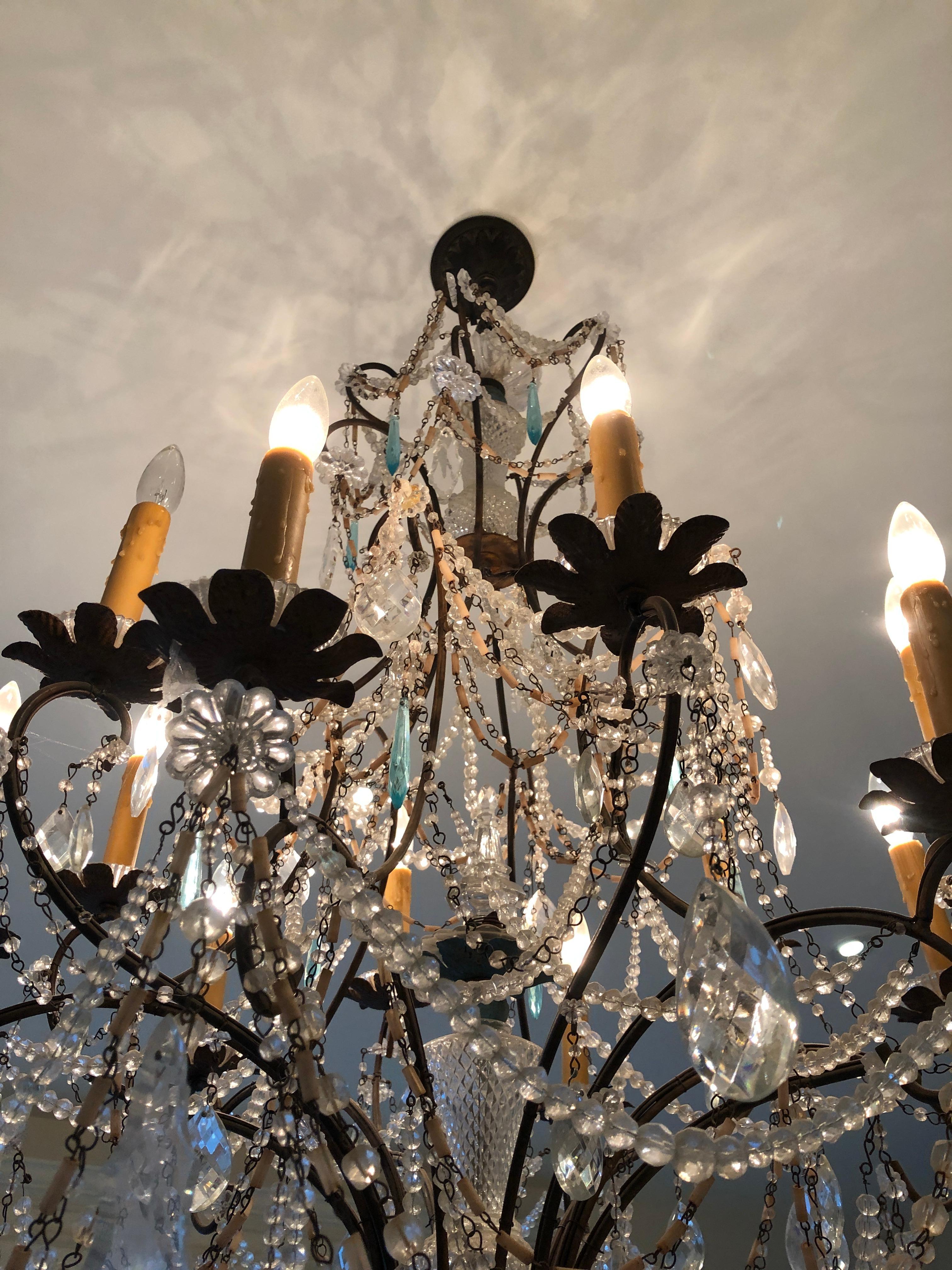 Early 19th Century French Crystal Chandelier For Sale 16