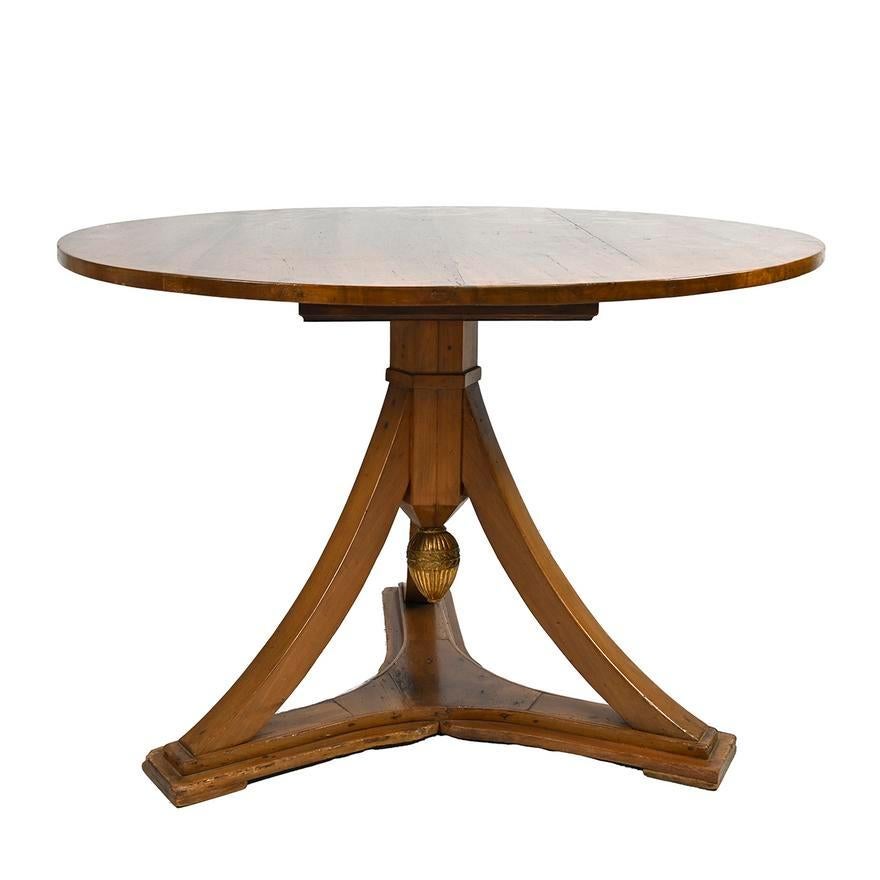 Hand-Crafted Early 19th Century French Directoire Mahogany Pedestal Table For Sale