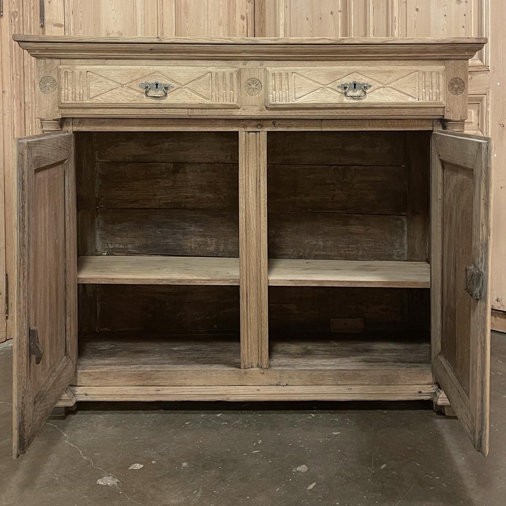 Early 19th Century French Directoire Period Stripped Oak Buffet For Sale 6