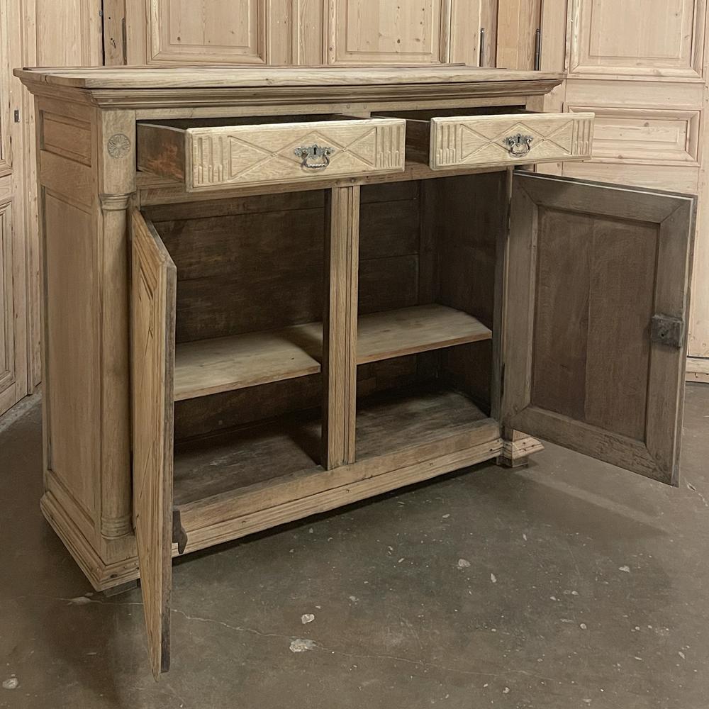 Early 19th Century French Directoire Period Stripped Oak Buffet For Sale 5