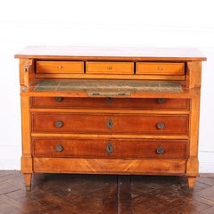 Early 19th Century French Directoire Style Inlaid Cherry Commode Fitted Desk