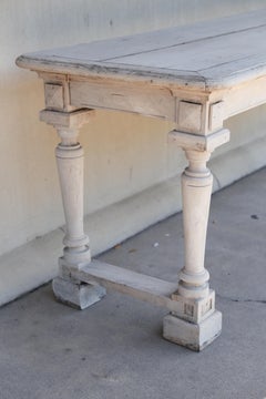 Early 19th Century French Draper's Dining Table in Pickled Finish