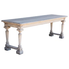 Early 19th Century French Draper's Dining Table in Pickled Finish