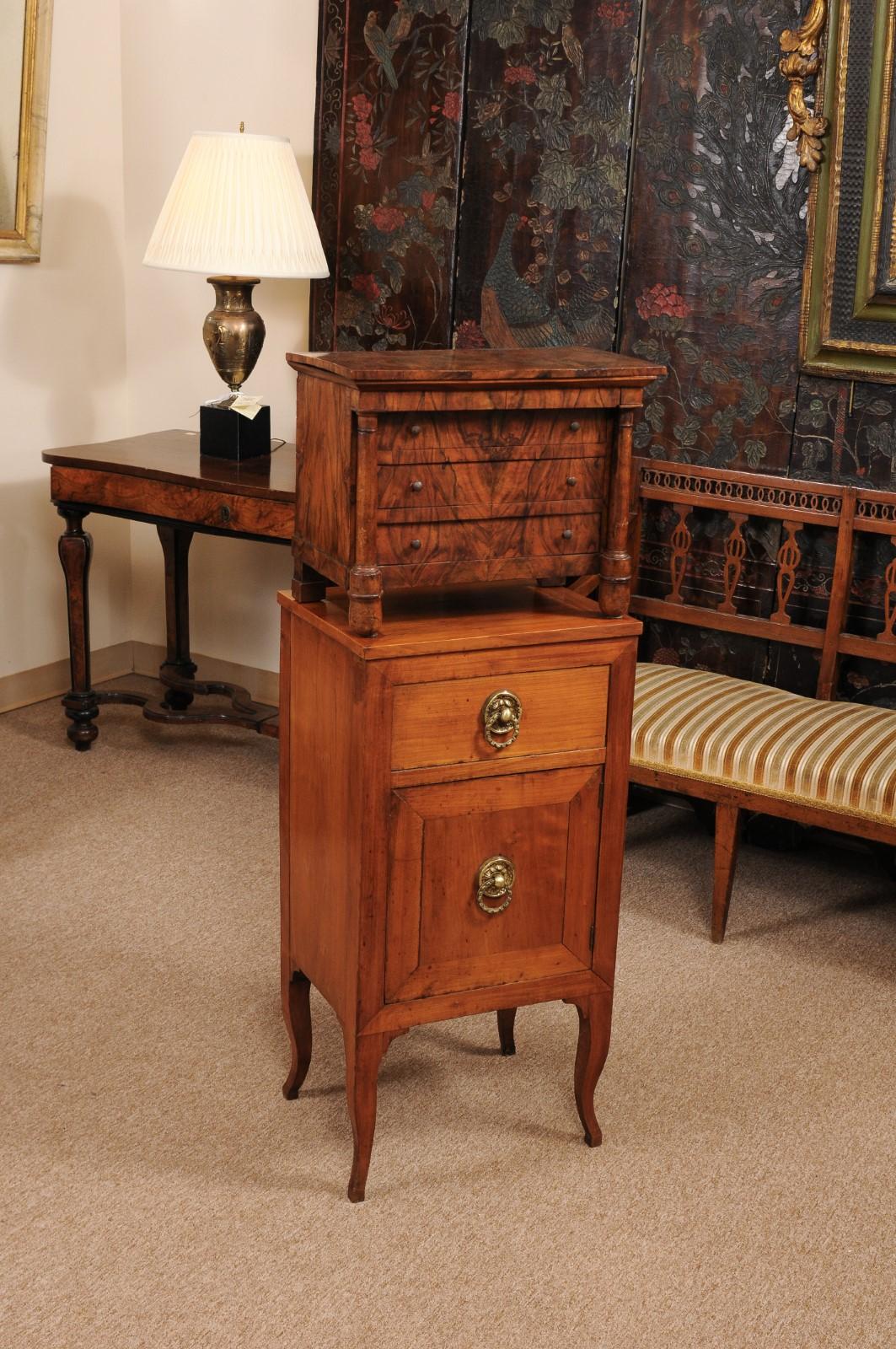 Early 19th Century French Empire Apprentice Commode in Walnut with Lift Top In Good Condition For Sale In Atlanta, GA