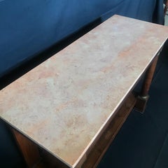 Early 19th Century French Empire Console Table with Marble Top and Bronze Mounts