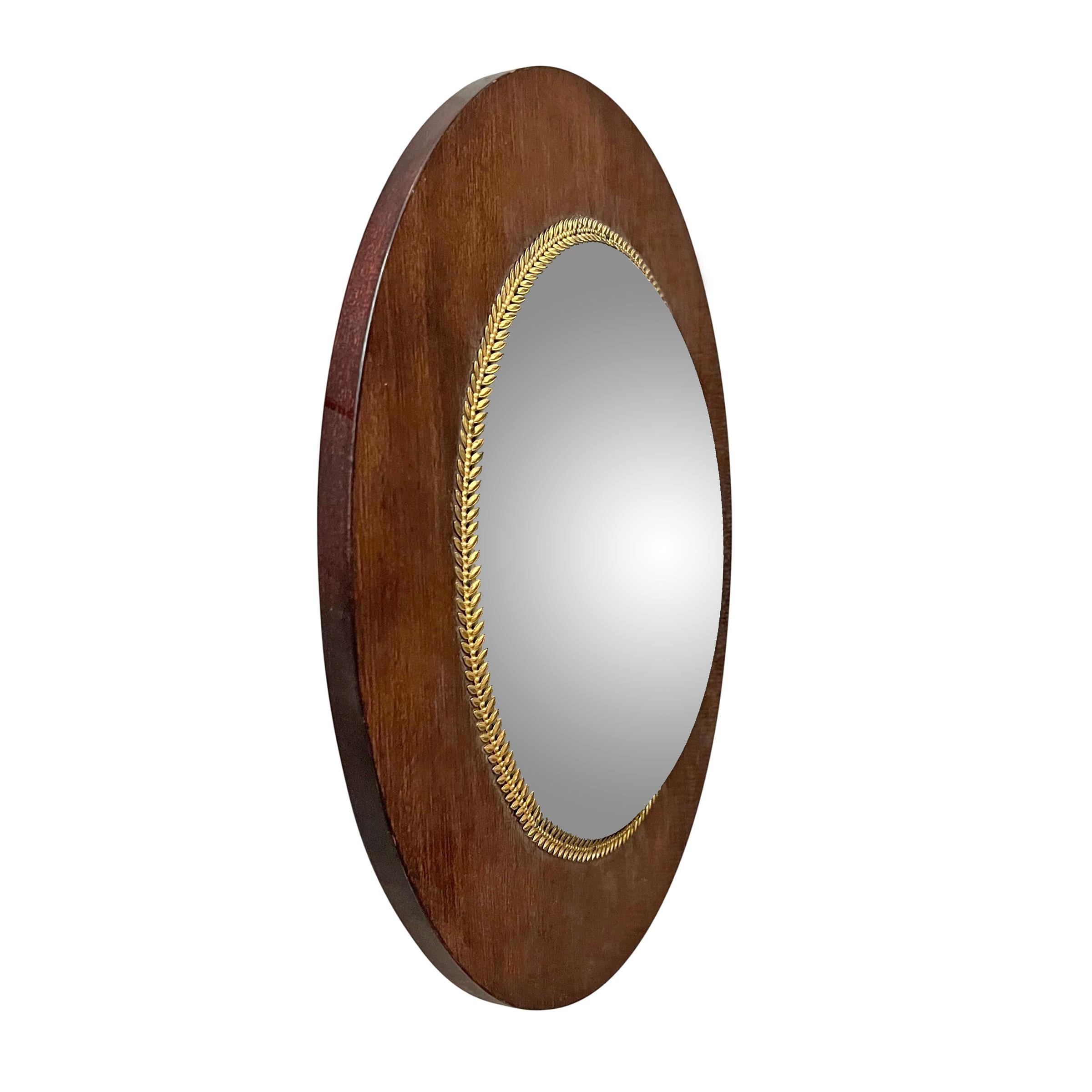 Early 19th Century French Empire Convex Mirror In Good Condition For Sale In Chicago, IL