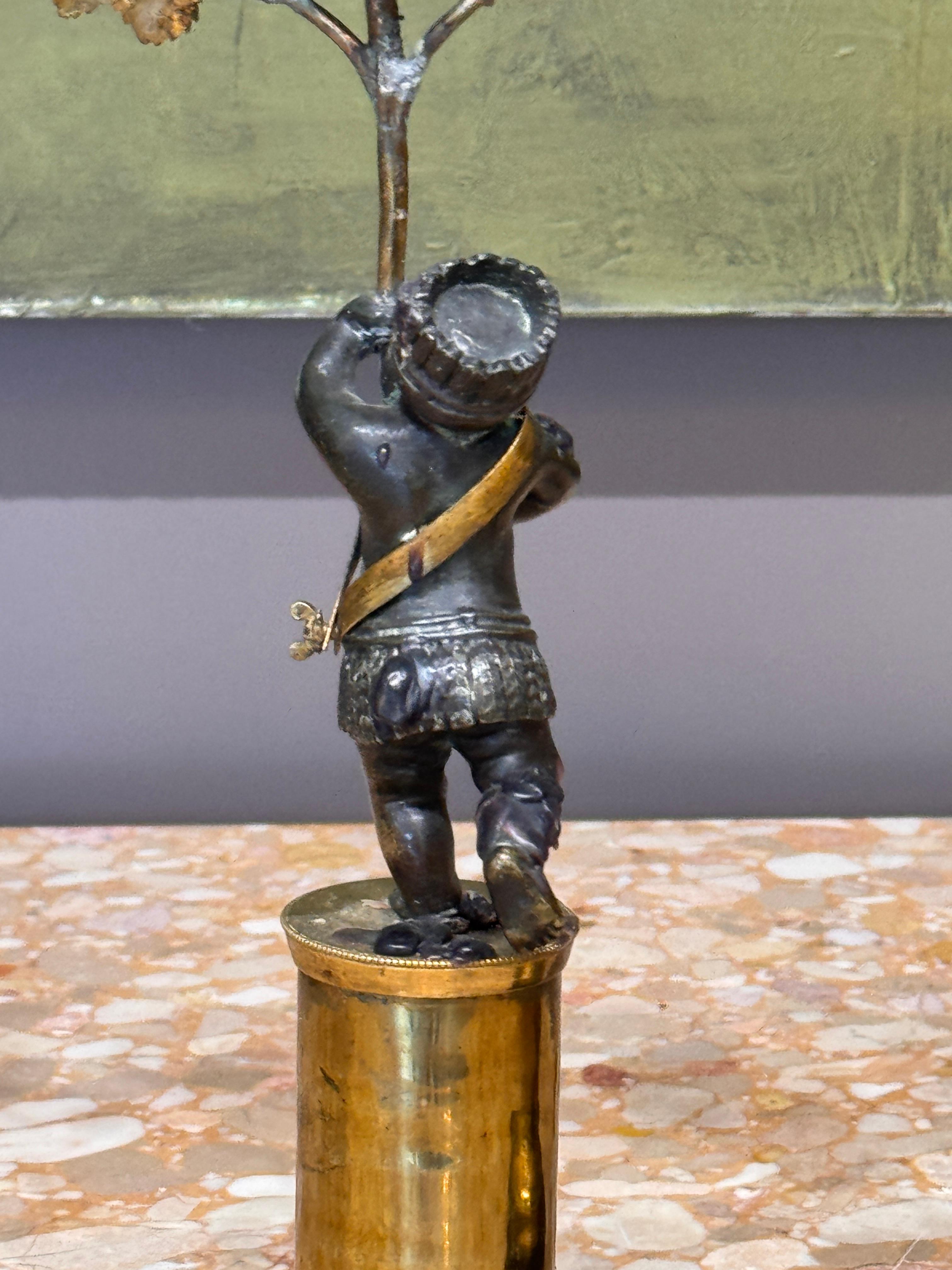 Early 19th Century French Empire Figural Bronze Candlesticks For Sale 6