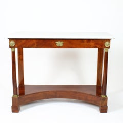 Early 19th Century French Empire Large Neoclassical Walnut Console Table