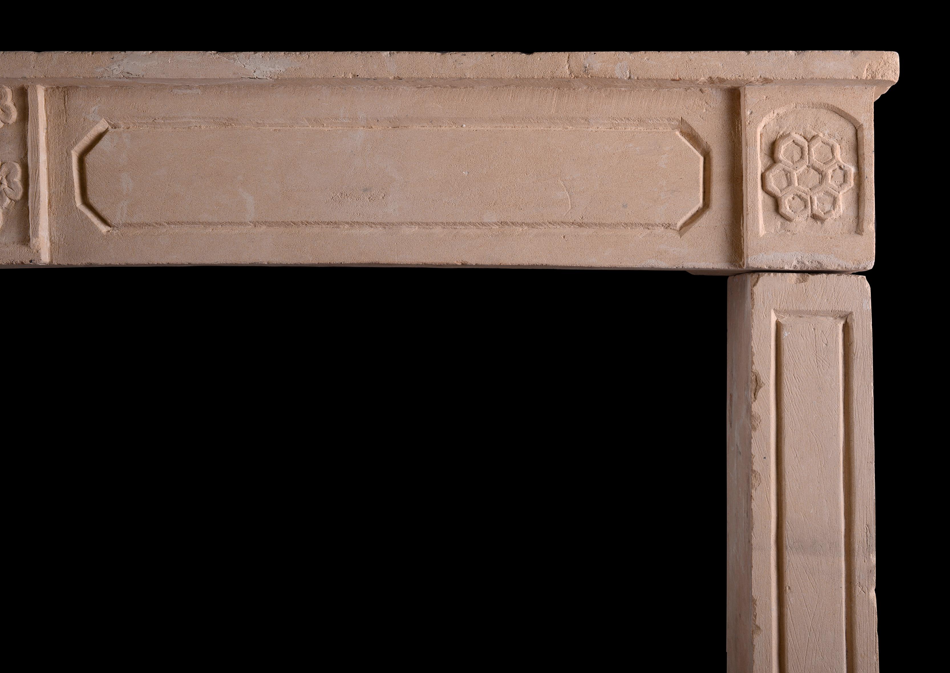 Early 19th Century French Empire Limestone Fireplace For Sale 1