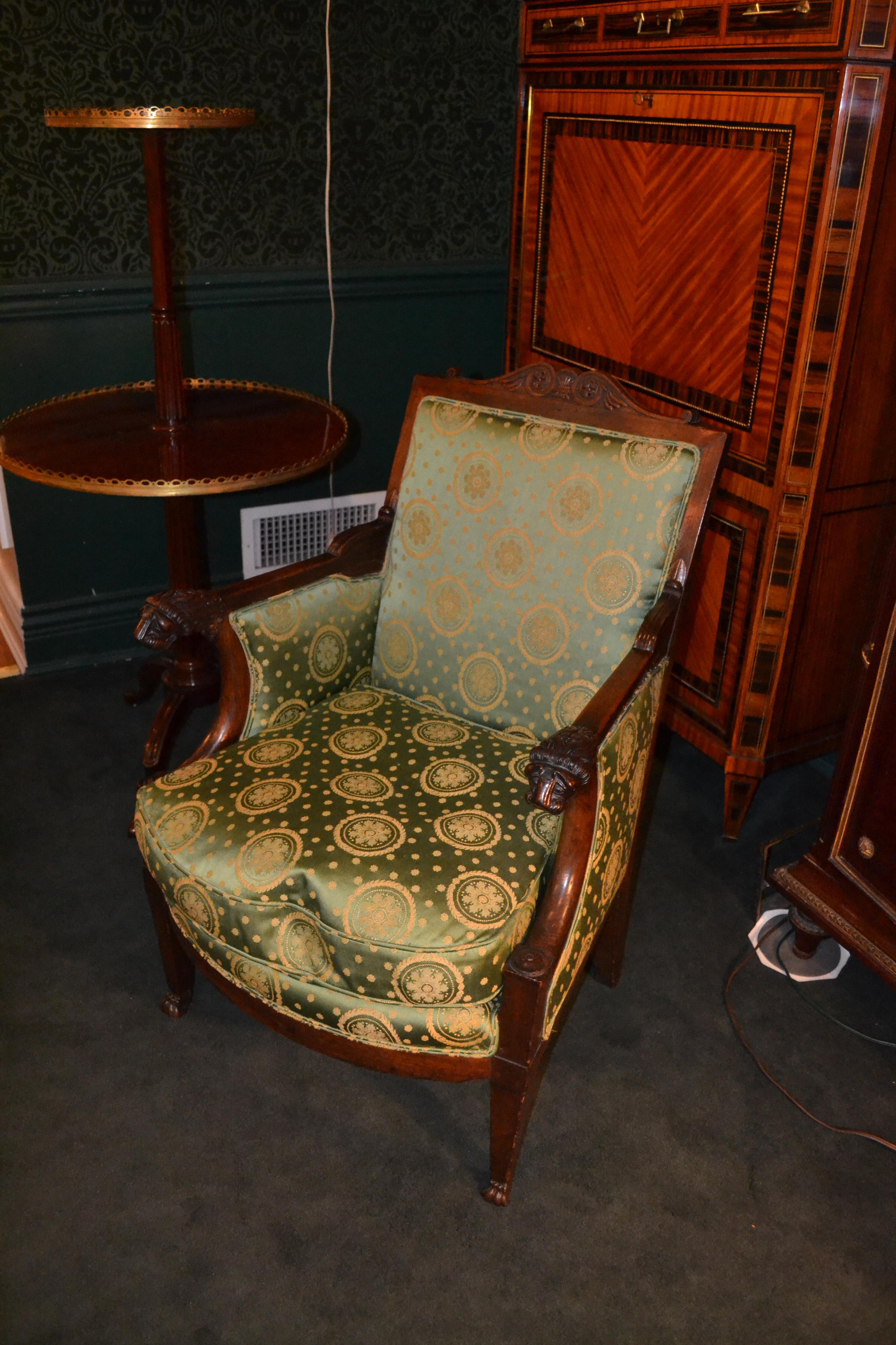Early 19th Century French Empire Mahogany Armchair For Sale 6