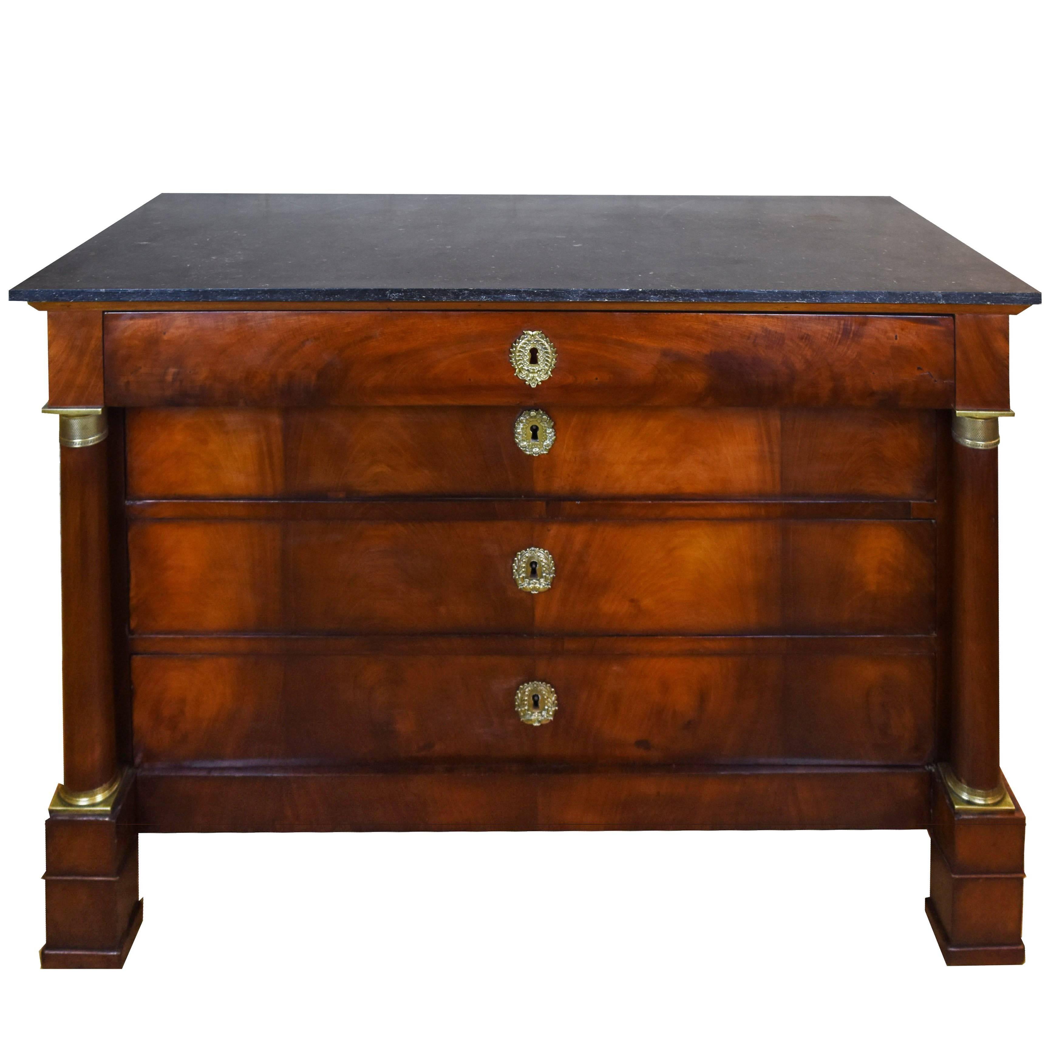 Early 19th Century French Empire Mahogany Commode For Sale