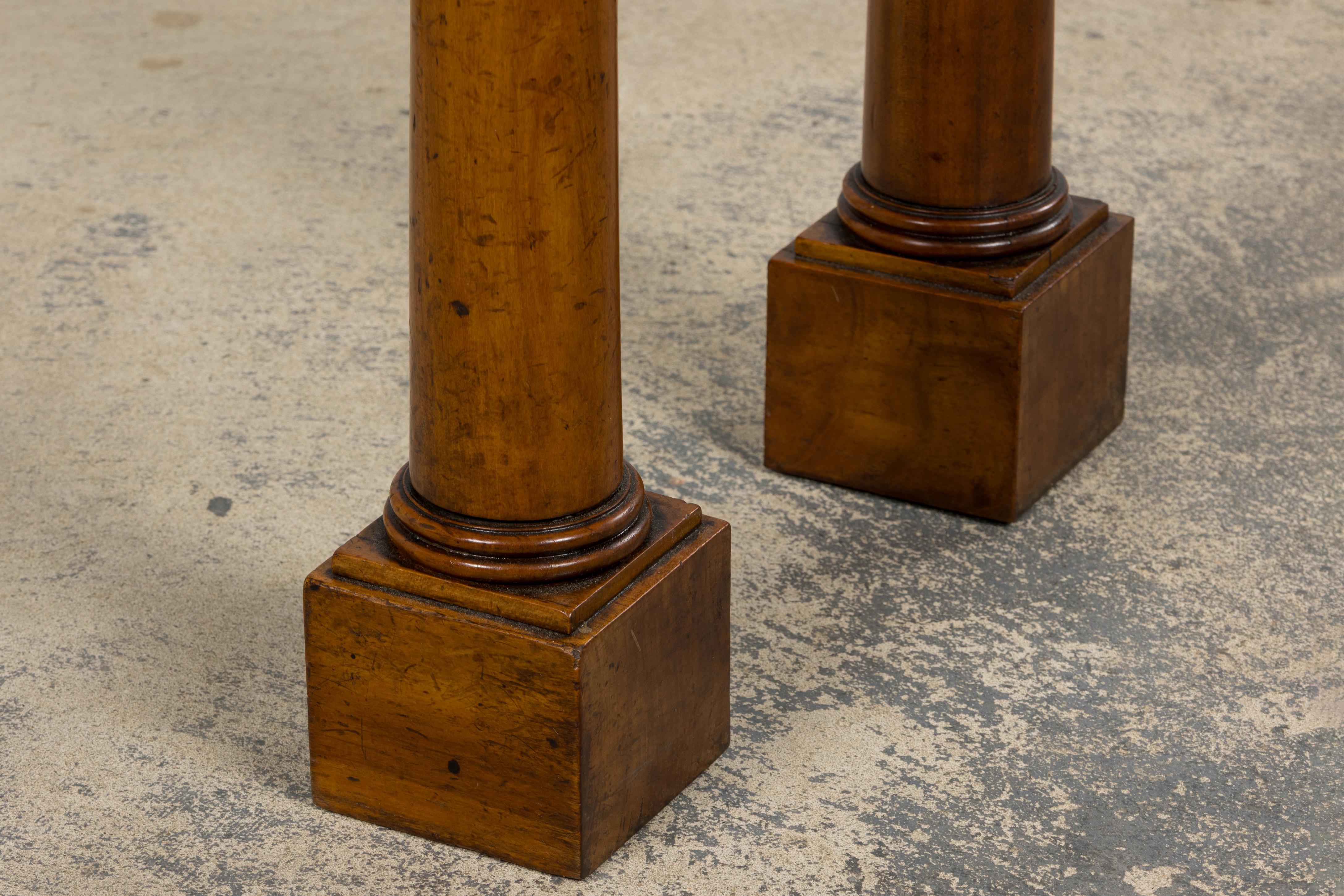 Early 19th Century French Empire Mahogany Console W/ Dark Gray Granite Top For Sale 12