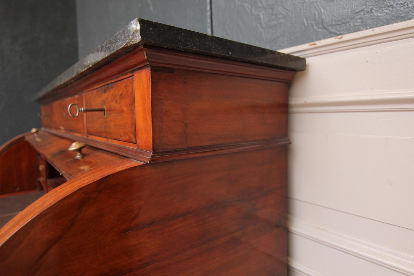 Early 19th Century French Empire Mahogany Cylinder Bureau Writing Desk 6