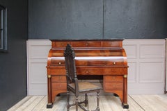 Early 19th Century French Empire Mahogany Cylinder Bureau Writing Desk