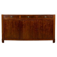 Early 19th Century French Empire Mahogany Sideboard W/ Carrara Marble