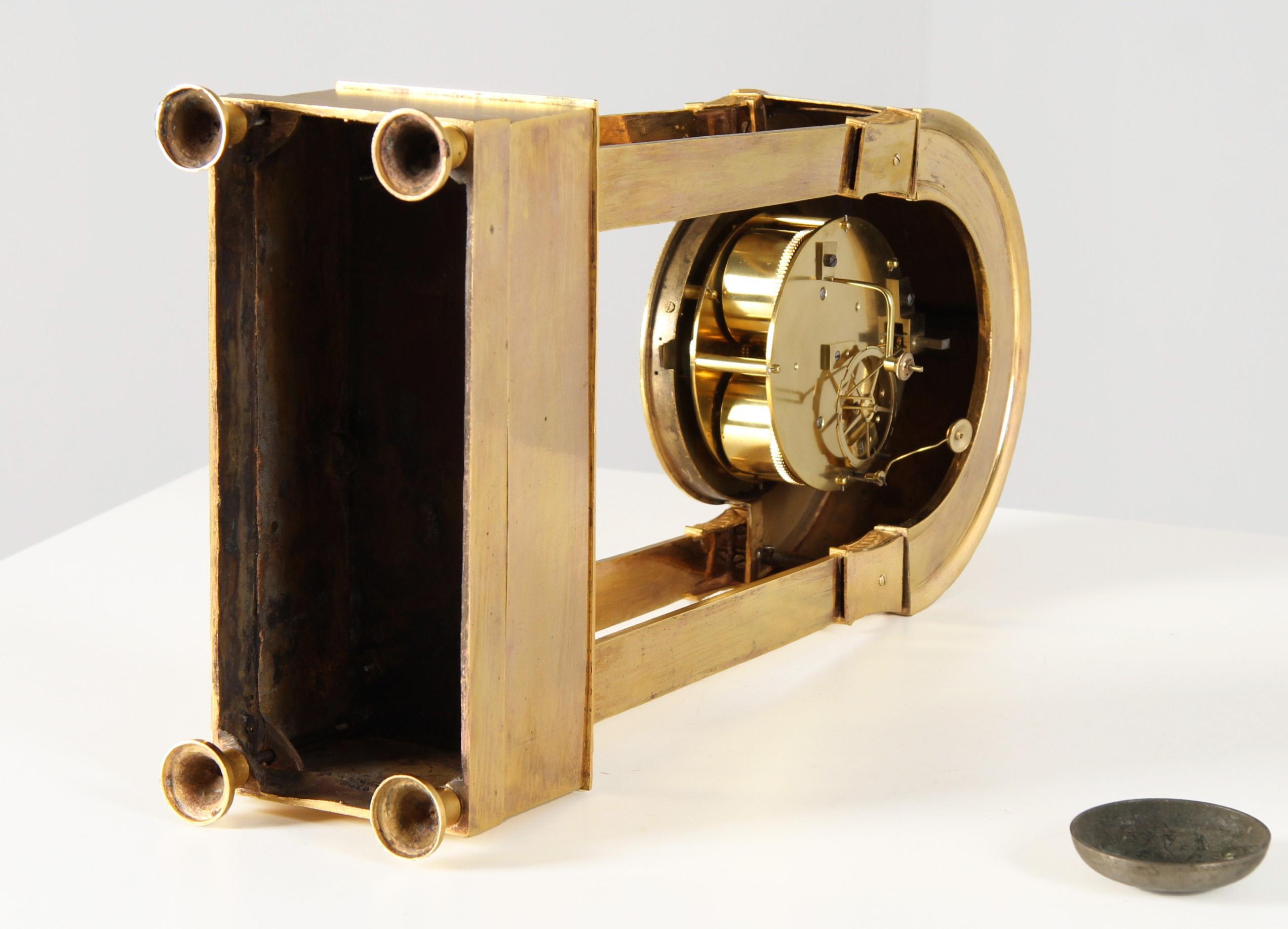 Early 19th Century French Empire Mantel Clock, Portal Pendule, Paris circa 1820 For Sale 15