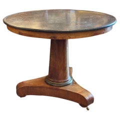 Mesa de centro con tapa de mármol Imperio francés de principios del siglo XIX