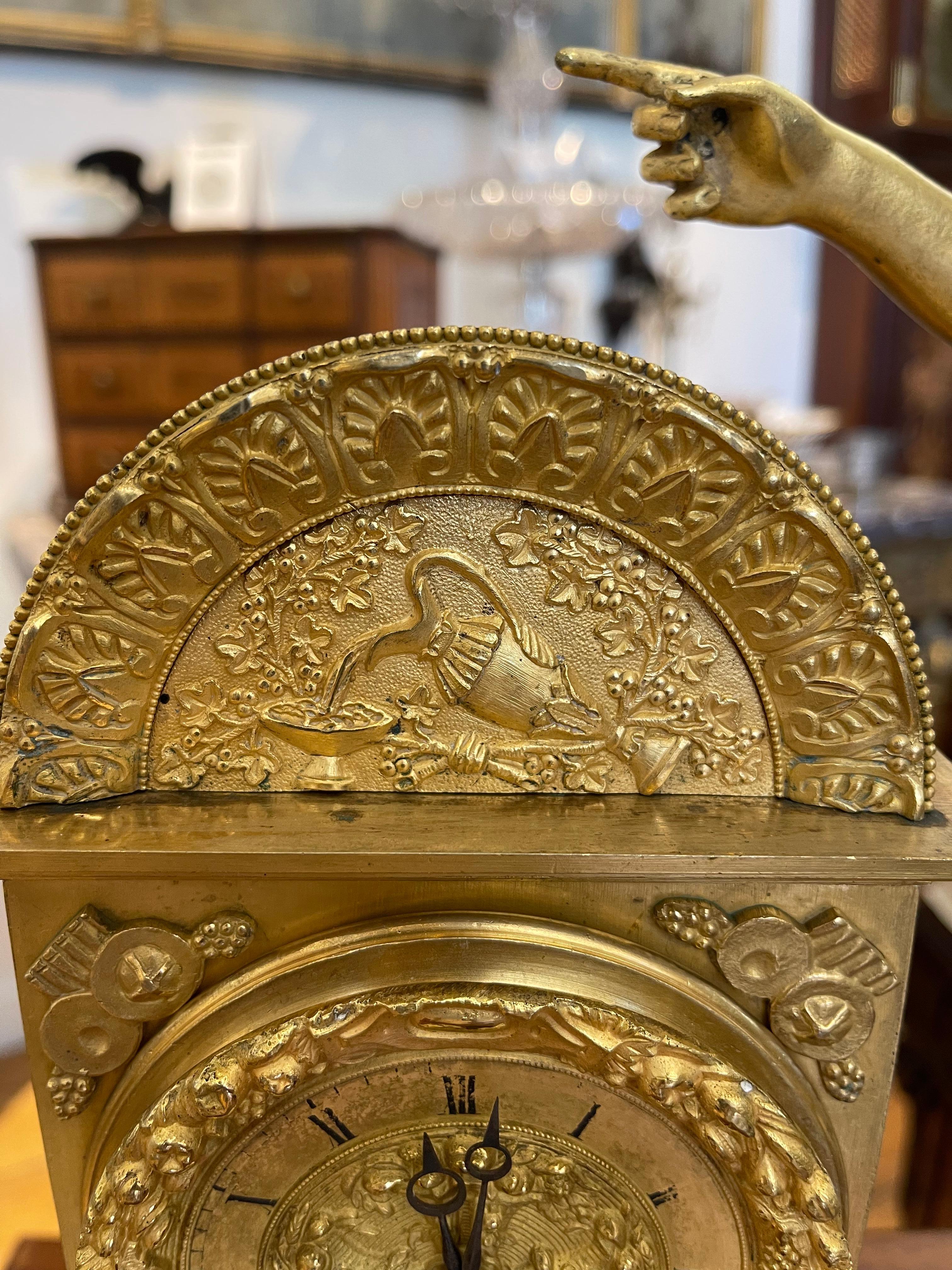 Early 19th Century French Empire Ormolu Clock 3