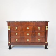 Early 19th Century French Empire Ormolu-Mounted Mahogany Commode