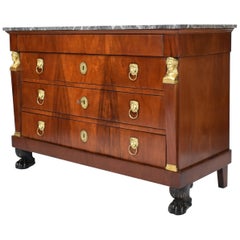 Early 19th Century French Empire Ormolu-Mounted Mahogany Commode