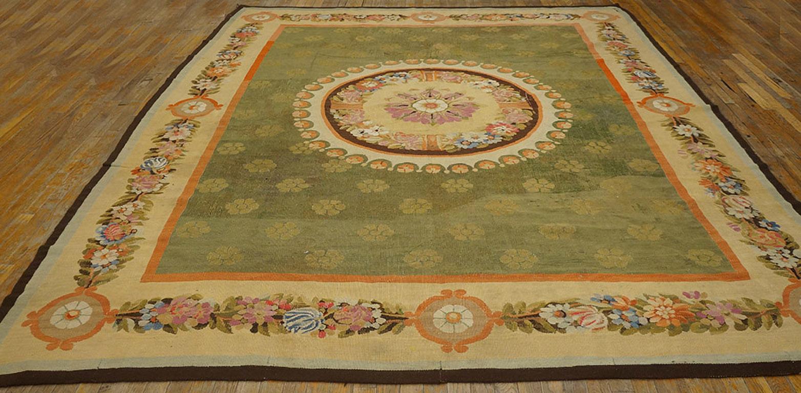 Französischer Aubusson-Teppich aus der frühen Kaiserzeit des 19. Jahrhunderts (8' 8