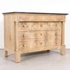 Early 19th Century French Empire Period Bleached Walnut Lyonnaise Commode with B