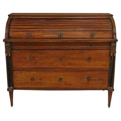 Used Early 19th Century French Empire Period Bureau a Cylindre Gentleman's Desk