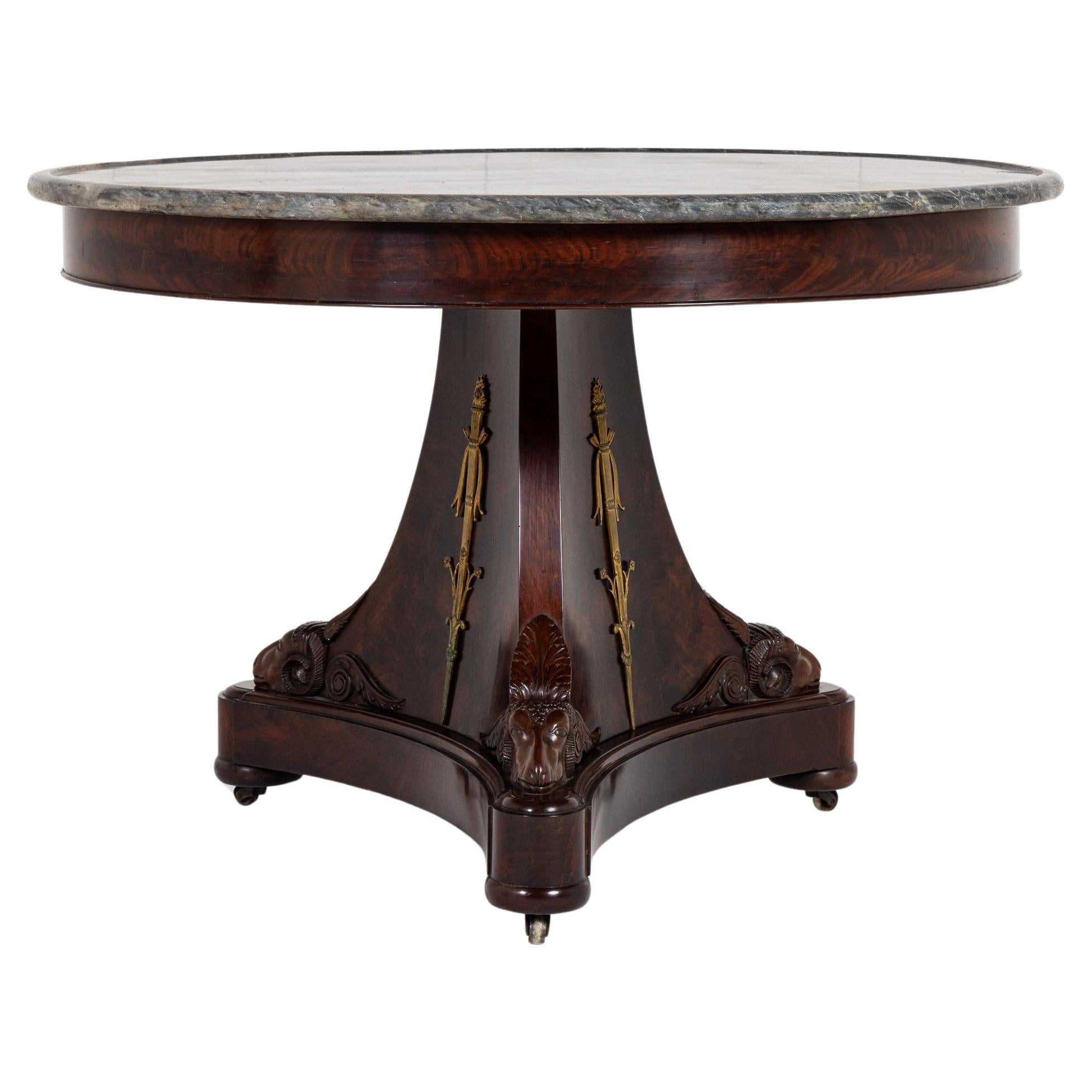Early 19th Century French Empire Period Mahogany Centre Table