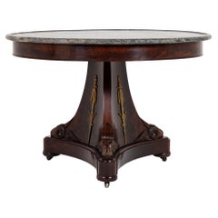 Mesa de centro de caoba de principios del siglo XIX, época imperio francés