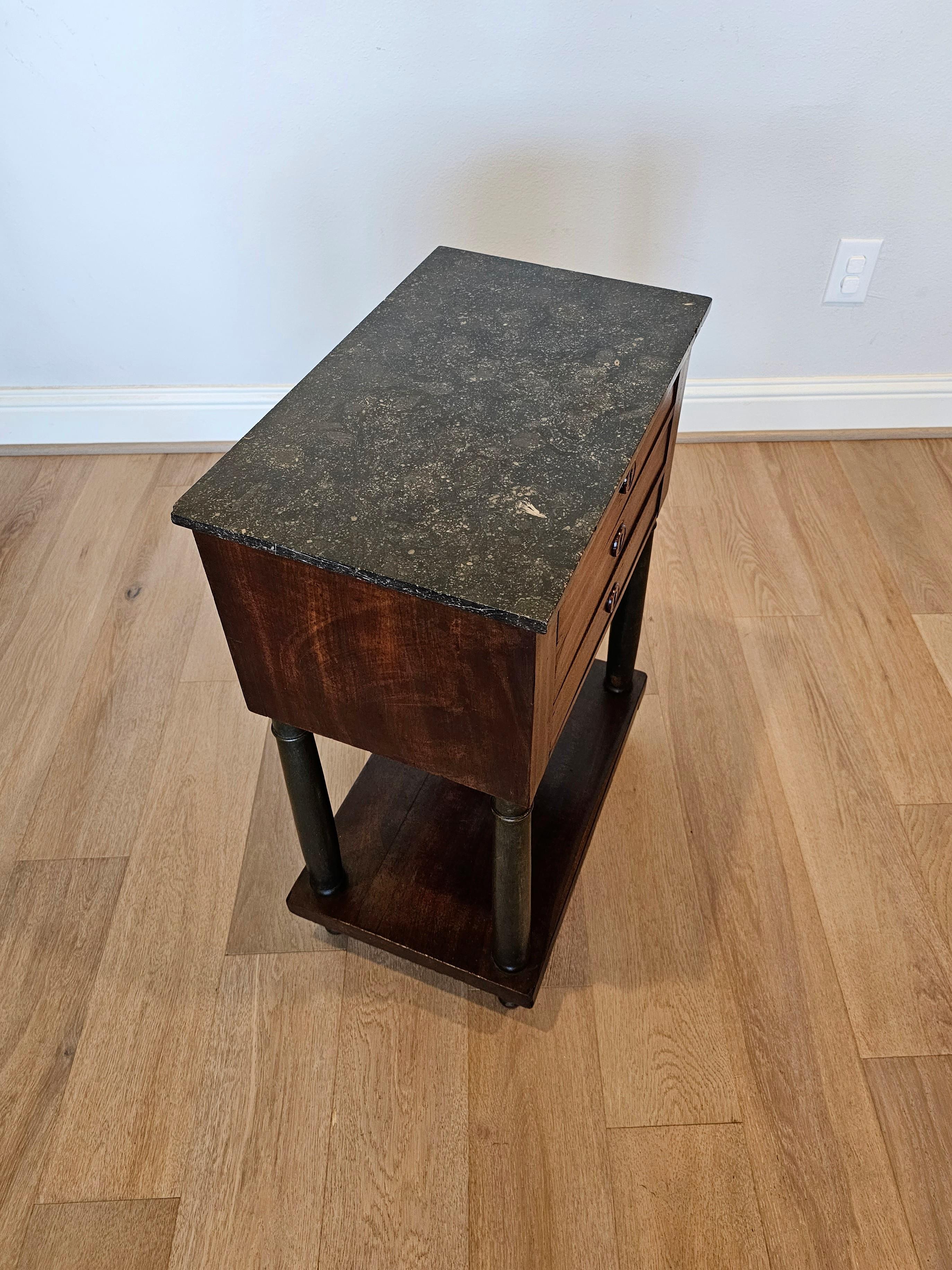 Early 19th Century French Empire Period Mahogany Nightstand End Table For Sale 9
