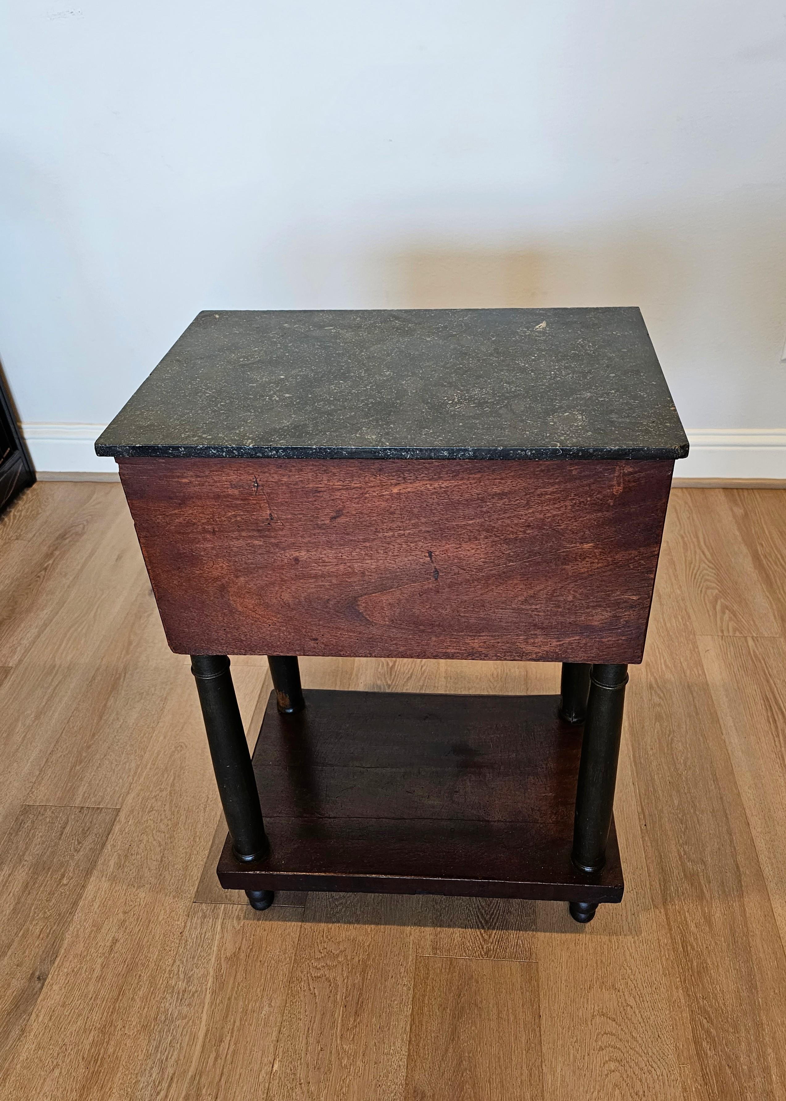 Early 19th Century French Empire Period Mahogany Nightstand End Table For Sale 10