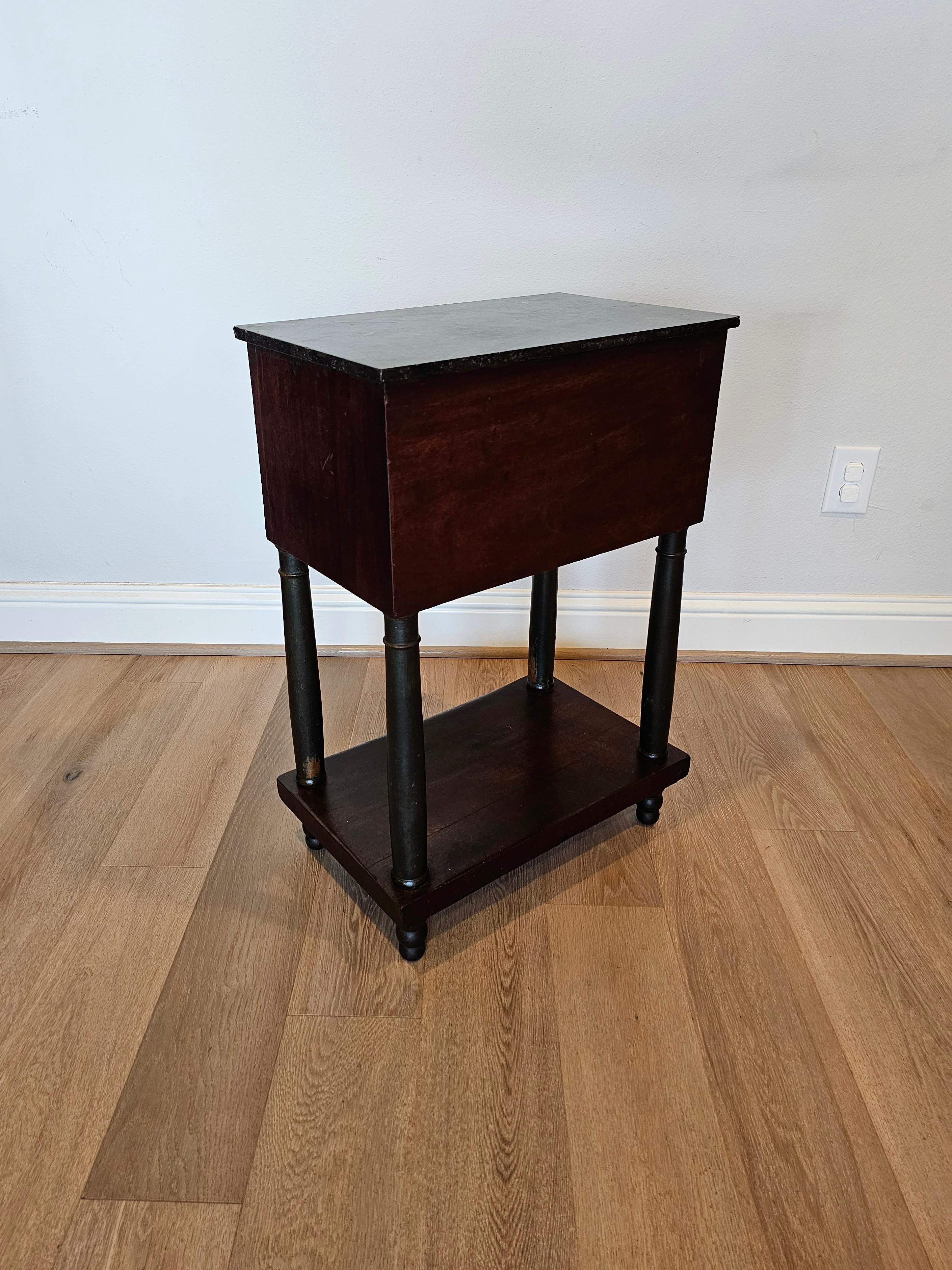 Early 19th Century French Empire Period Mahogany Nightstand End Table For Sale 11