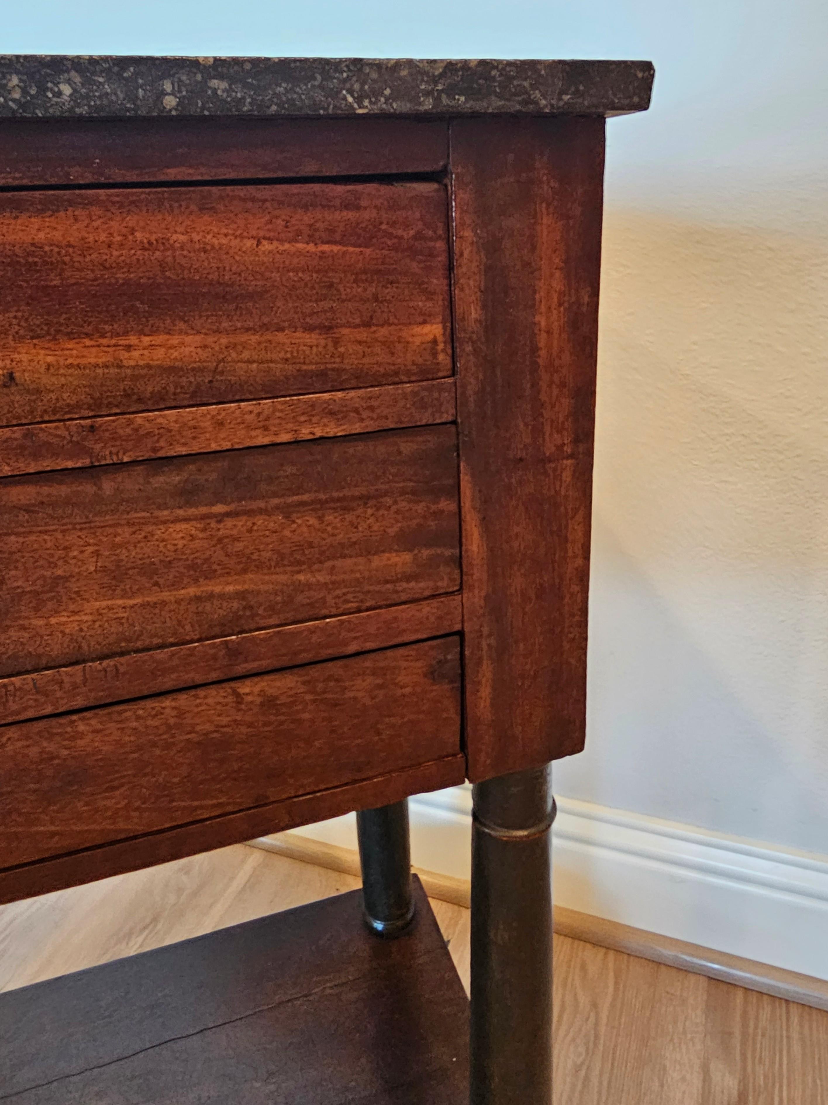 Early 19th Century French Empire Period Mahogany Nightstand End Table For Sale 12