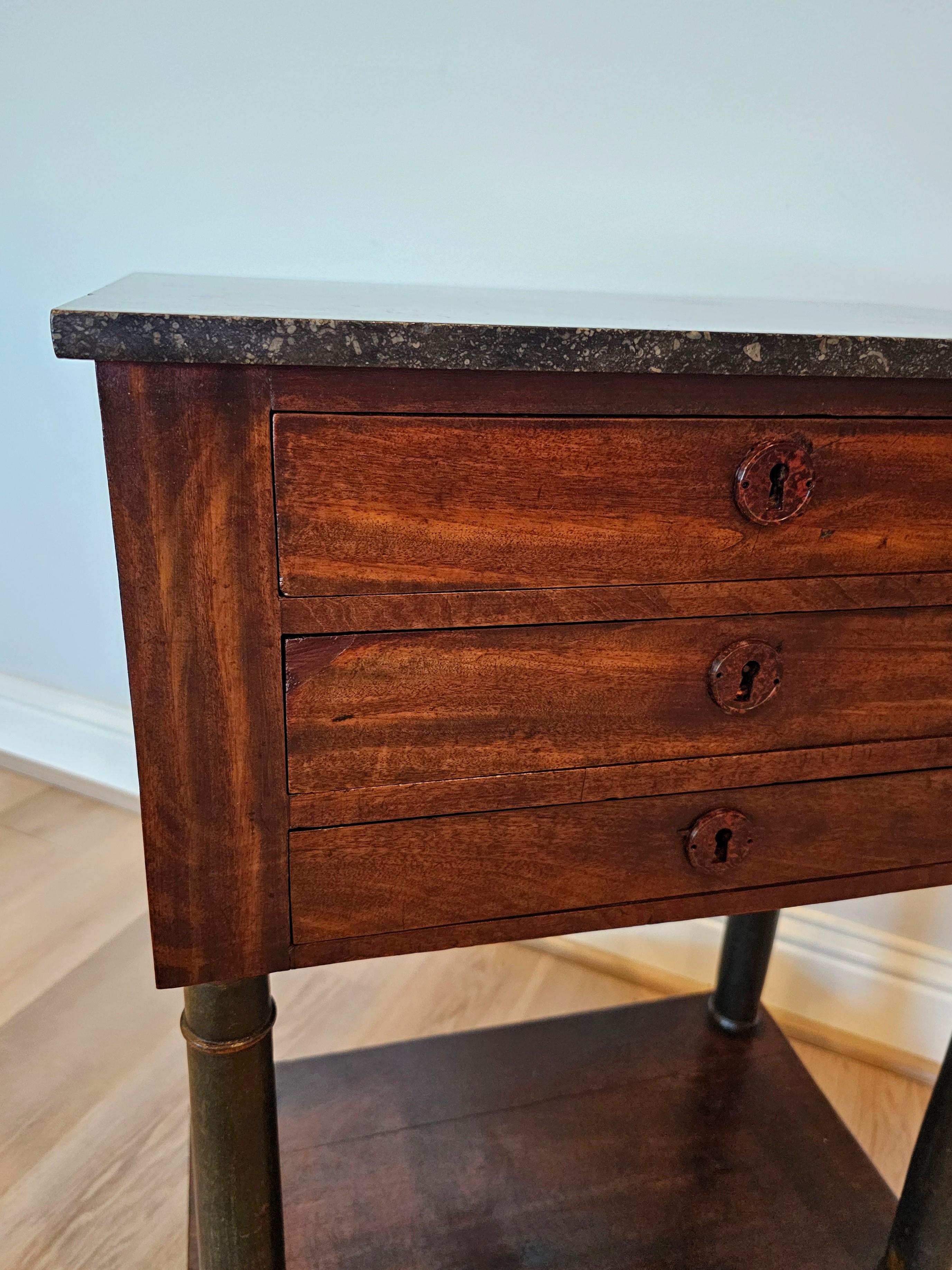 Early 19th Century French Empire Period Mahogany Nightstand End Table For Sale 13