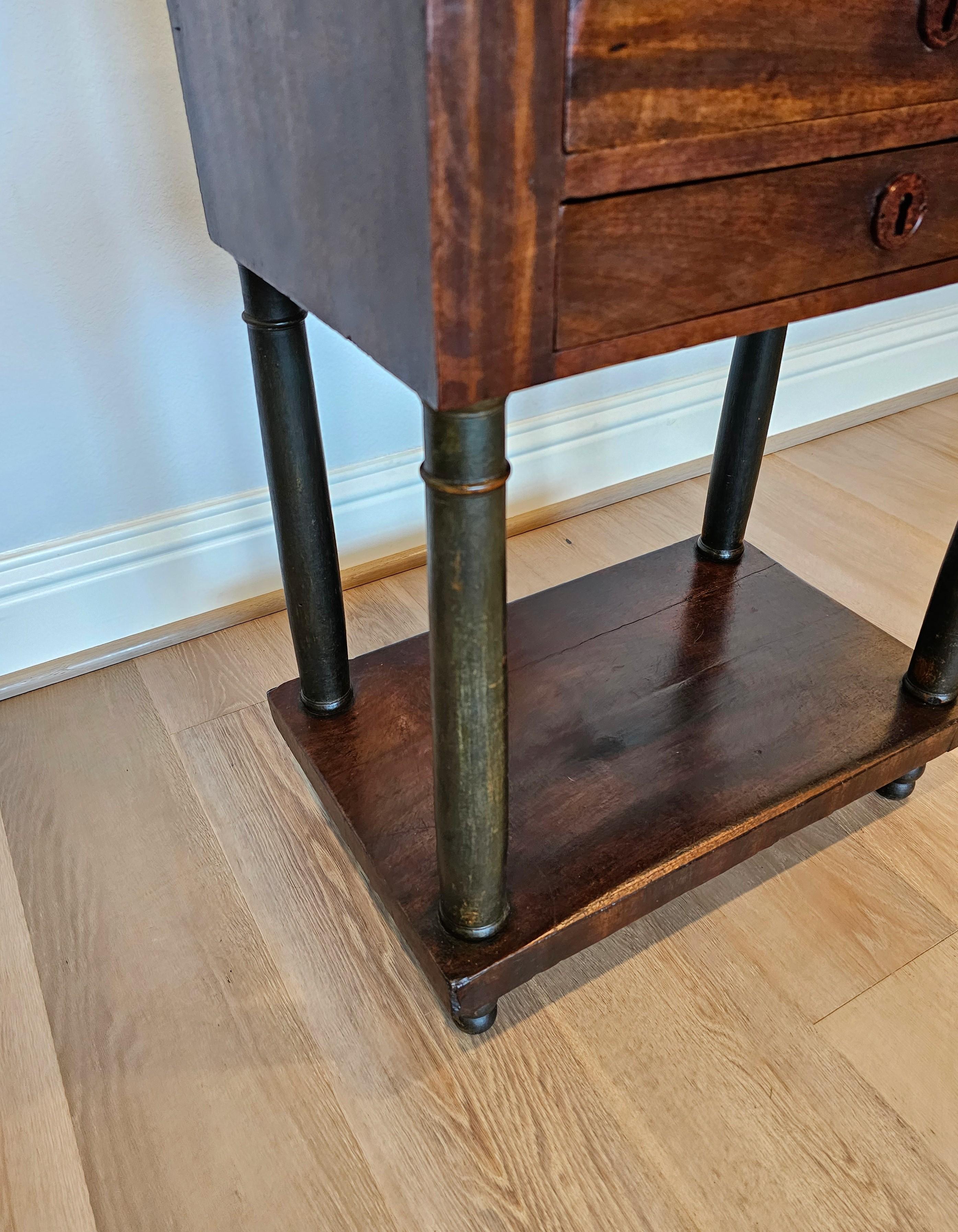 Early 19th Century French Empire Period Mahogany Nightstand End Table For Sale 14