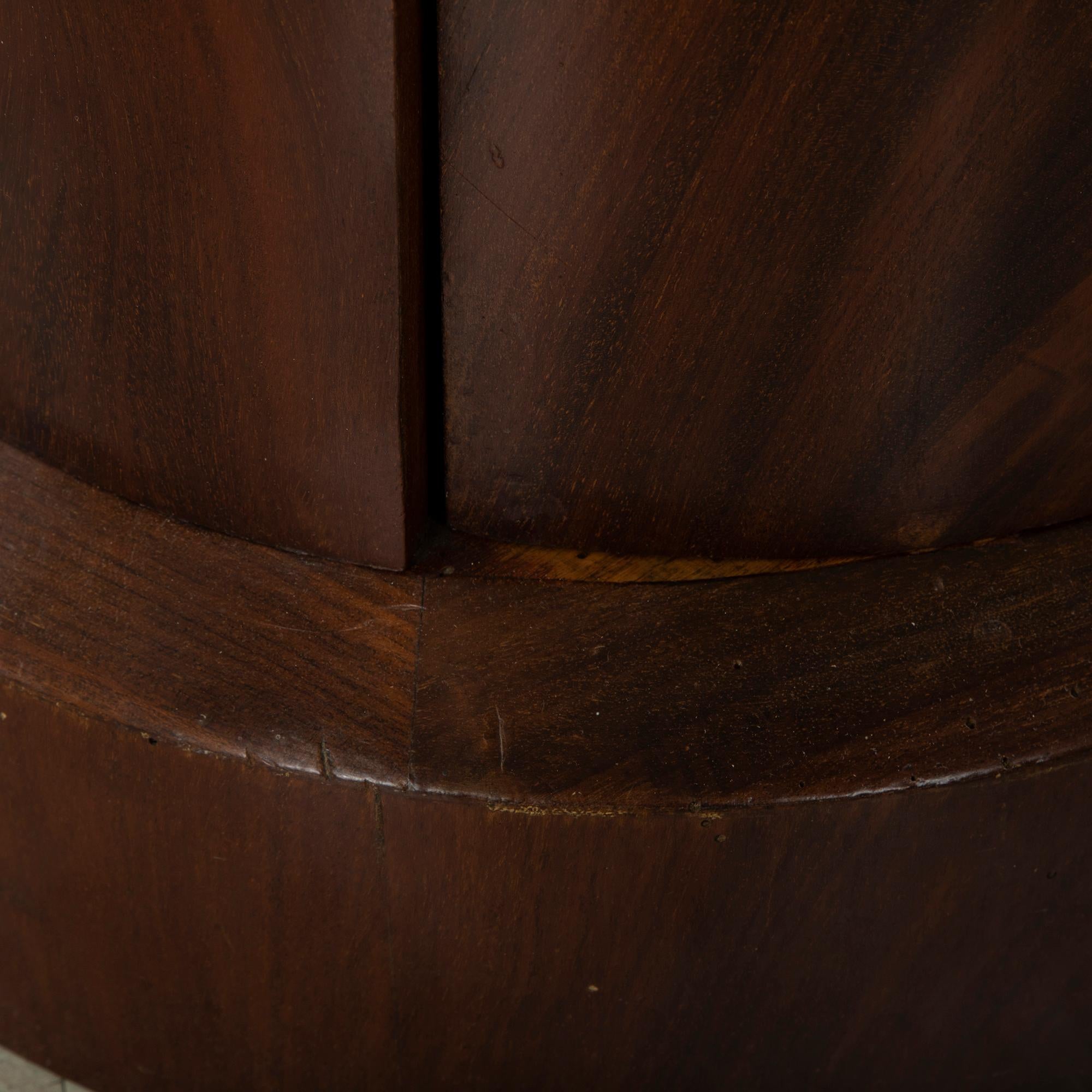 Early 19th Century French Empire Period Mahogany Somno or Drum Table with Marble 5