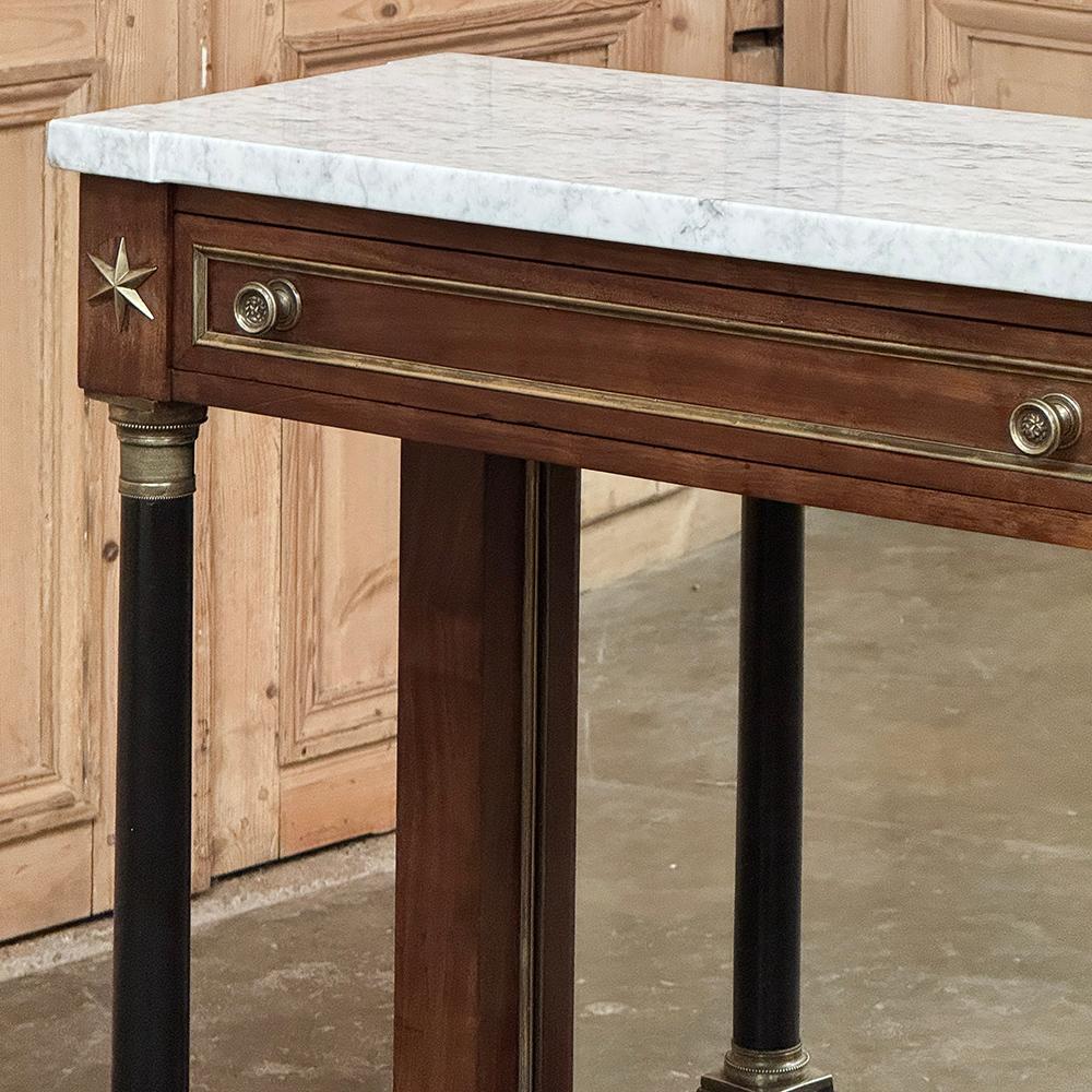 Début du 19e siècle, époque Empire français, console à plateau de marbre ~ table d'appoint en vente 3