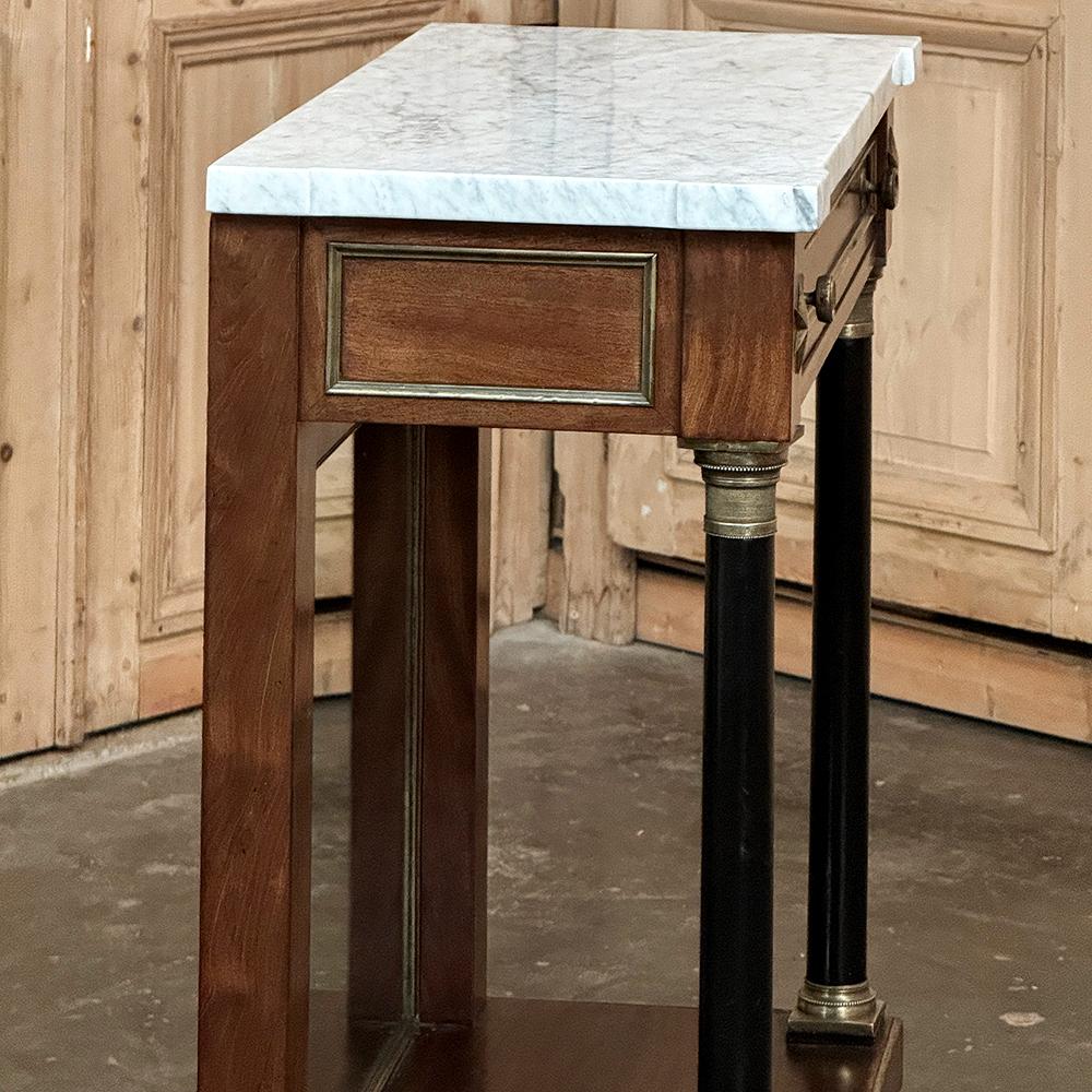 Début du 19e siècle, époque Empire français, console à plateau de marbre ~ table d'appoint en vente 5